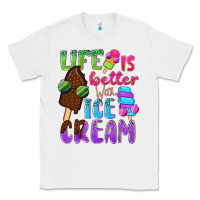 White Life is better with ice cream Classic Tee - NancyCooperArtShop