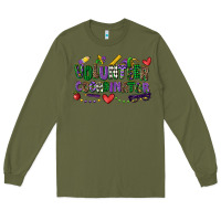 Army Green volunteer coordinator mardi gras cowgirl Long Sleeve Tee - CowGirlArtShop
