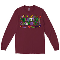 Burgundy volunteer coordinator mardi gras cowgirl Long Sleeve Tee - CowGirlArtShop