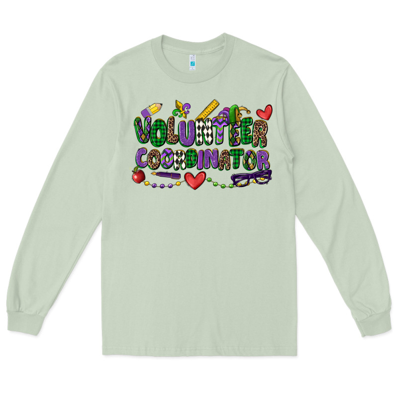 Volunteer Coordinator Mardi Gras Cowgirl Long Sleeve Tee by CowGirlArtShop | Teevron