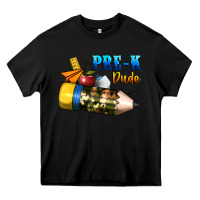 Black pre k dude Heavy Core Tee - BundleAndBundleShop