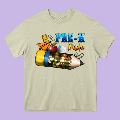 Pre K Dude Heavy Core Tee Designed By Bundleandbundleshop
