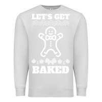 Dove Grey Let's Get Baked Smoking Weed Funny Christmas Gift 1 Premium Sweatshirt - lanVoArt