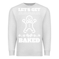 Oatmeal Heather Let's Get Baked Smoking Weed Funny Christmas Gift 1 Premium Sweatshirt - lanVoArt