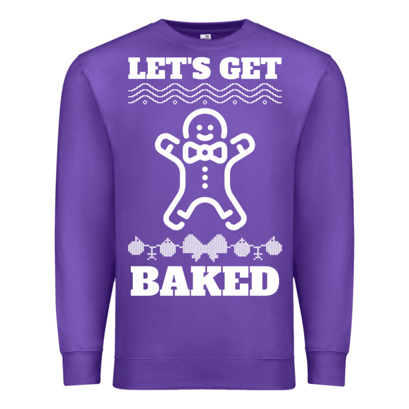 Let's Get Baked Smoking Weed Funny Christmas Gift 1 Premium Sweatshirt by lanVoArt | Teevron