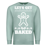 Seafoam Let's Get Baked Smoking Weed Funny Christmas Gift 1 Premium Sweatshirt - lanVoArt