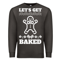 Smoke Let's Get Baked Smoking Weed Funny Christmas Gift 1 Premium Sweatshirt - lanVoArt