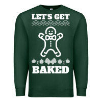 Sports Green Let's Get Baked Smoking Weed Funny Christmas Gift 1 Premium Sweatshirt - lanVoArt