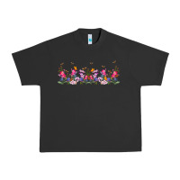 Pigment Black wild flowers Urban Heavy Tee - TumblerDesignByShophia