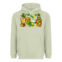 Matcha st patrick's day coffee cups with gnome Heavyweight Hoodie - Artiststas