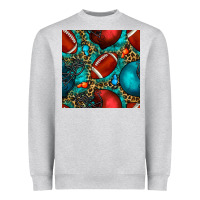 Heather Grey american football helmet with leopard and gemstone Heavyweight Sweatshirt - BundleAndBundleShop