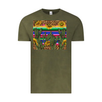 Vintage Olive western desert with leopard and sunflowers tumbler tbs Vintage Tee - TumblerDesignByShophia