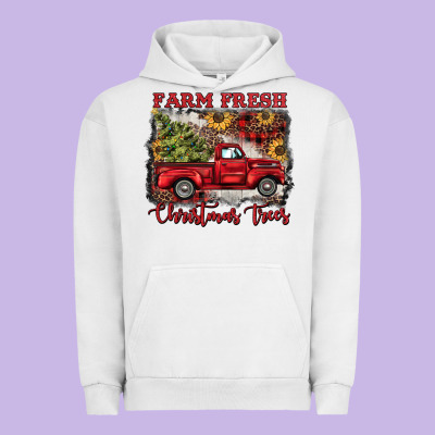 Farm Fresh Christmas Trees Urban Hoodie Designed By Barkaloodesign