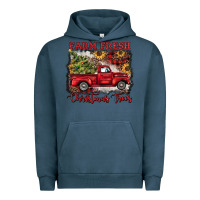 Pigment Midnight Navy farm fresh christmas trees Urban Hoodie - BarkalooDesign