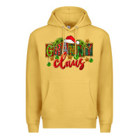 Antique Gold christmas granny claus Premium Hoodie - FaDigitalArtStudio
