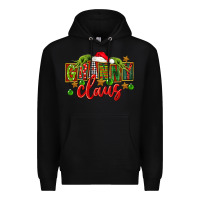 Black christmas granny claus Premium Hoodie - FaDigitalArtStudio