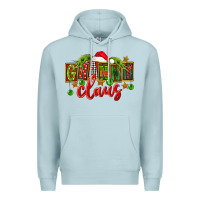 Blue Mist christmas granny claus Premium Hoodie - FaDigitalArtStudio