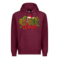Burgundy christmas granny claus Premium Hoodie - FaDigitalArtStudio