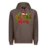 Coffee christmas granny claus Premium Hoodie - FaDigitalArtStudio