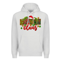 Dove Grey christmas granny claus Premium Hoodie - FaDigitalArtStudio