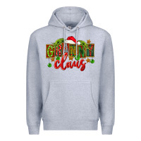 Heather Grey christmas granny claus Premium Hoodie - FaDigitalArtStudio