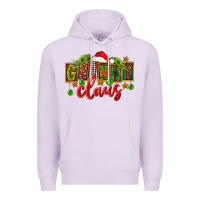 Lilac christmas granny claus Premium Hoodie - FaDigitalArtStudio