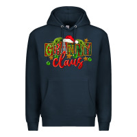 Navy christmas granny claus Premium Hoodie - FaDigitalArtStudio