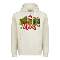 Oatmeal Heather christmas granny claus Premium Hoodie - FaDigitalArtStudio