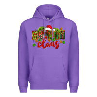 Purple christmas granny claus Premium Hoodie - FaDigitalArtStudio