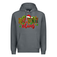 Rock christmas granny claus Premium Hoodie - FaDigitalArtStudio