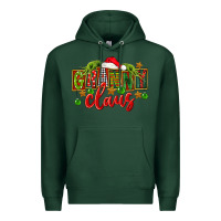Sports Green christmas granny claus Premium Hoodie - FaDigitalArtStudio