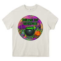 Cream halloween round earrings Heavy Core Tee - BundleAndBundleShop