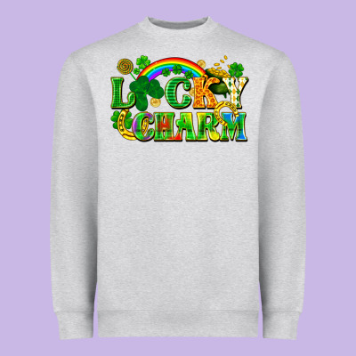 Lucky Charm Heavyweight Sweatshirt Designed By Fadigitalartstudio