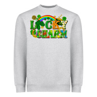 Heather Grey lucky charm Heavyweight Sweatshirt - FaDigitalArtStudio