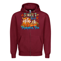 Burgundy Sweet Like Pumpkin Pie Zipper Hoodie - CowhideDigitalArt