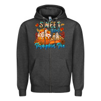 Charcoal Heather Sweet Like Pumpkin Pie Zipper Hoodie - CowhideDigitalArt