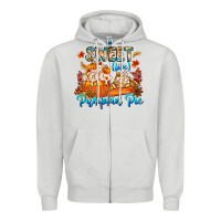 Dove Grey Sweet Like Pumpkin Pie Zipper Hoodie - CowhideDigitalArt