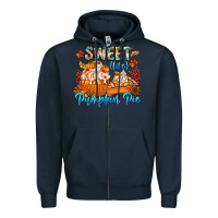 Navy Sweet Like Pumpkin Pie Zipper Hoodie - CowhideDigitalArt