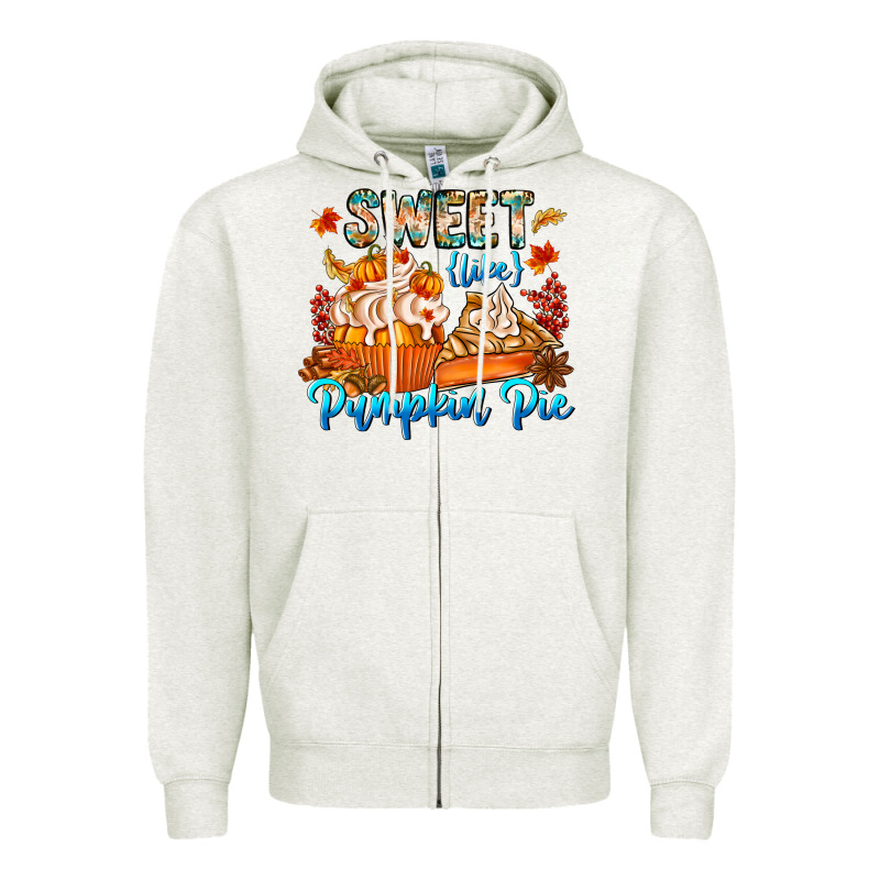 Sweet Like Pumpkin Pie Zipper Hoodie by CowhideDigitalArt | Teevron