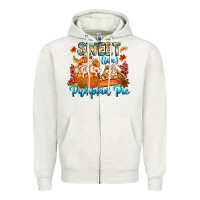 Oatmeal Heather Sweet Like Pumpkin Pie Zipper Hoodie - CowhideDigitalArt