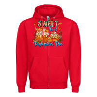 Red Sweet Like Pumpkin Pie Zipper Hoodie - CowhideDigitalArt