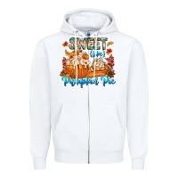 White Sweet Like Pumpkin Pie Zipper Hoodie - CowhideDigitalArt