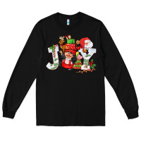 Black christmas joy girl gnome Long Sleeve Tee - CowGirlArtShop