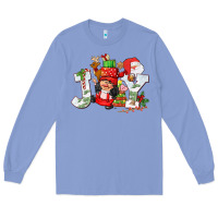 Colony Blue christmas joy girl gnome Long Sleeve Tee - CowGirlArtShop