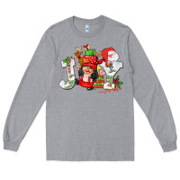 Heather Grey christmas joy girl gnome Long Sleeve Tee - CowGirlArtShop