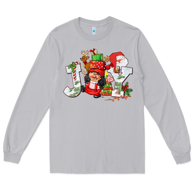 Christmas Joy Girl Gnome Long Sleeve Tee by CowGirlArtShop | Teevron