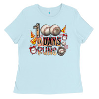Baby Blue 100 of days runs Ladies Tee - SublimationCraftShop