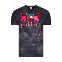 Cloud Black Happy Valentine's Day with teeth Valentine's Day Vintage Tee - HowdyJamesFarm