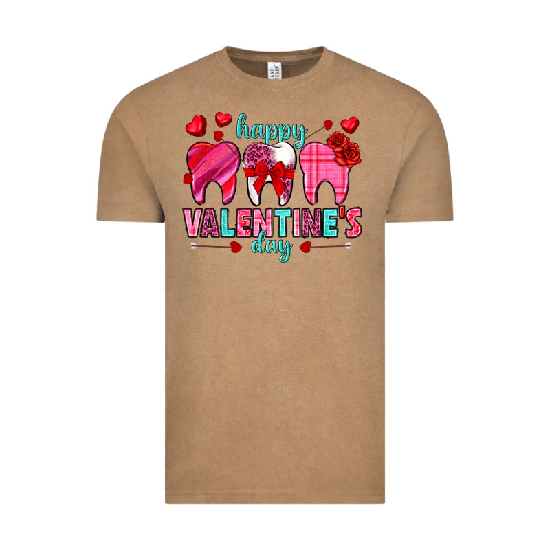 Happy Valentine's Day With Teeth Valentine's Day Vintage Tee by HowdyJamesFarm | Teevron