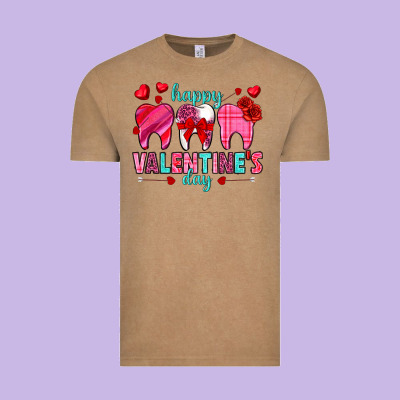 Happy Valentine's Day With Teeth Valentine's Day Vintage Tee Designed By Howdyjamesfarm